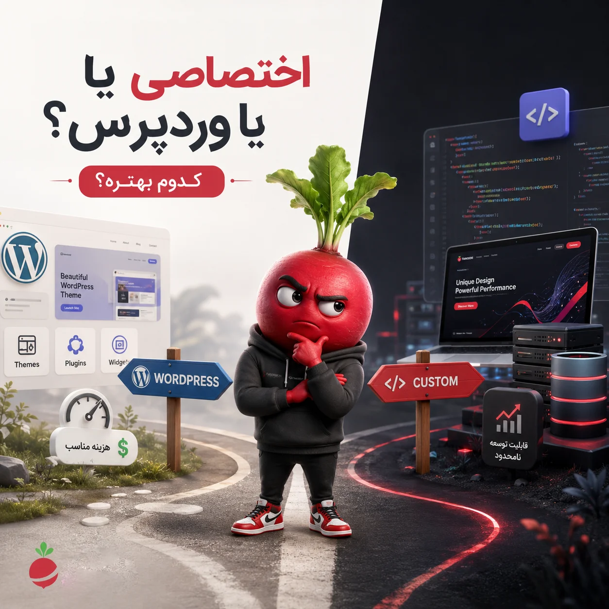 طراحی سایت اختصاصی بهتره یا وردپرس؟ 🤔 بیاین ساده و واقعی بررسیش کنیم